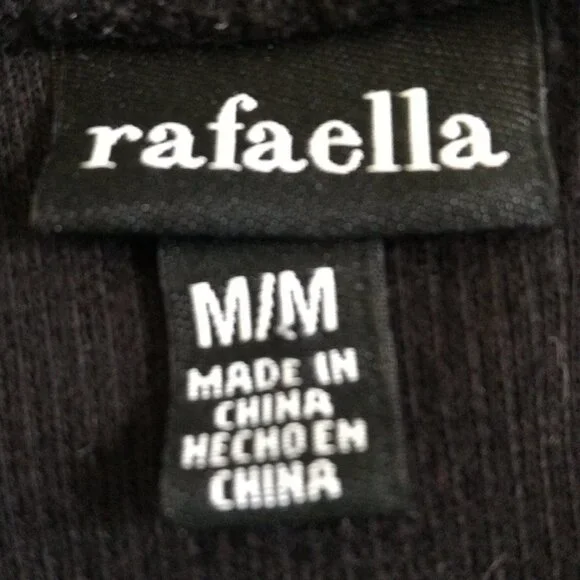 RAFAELLA Womens Top Size Medium Black Long Sleeve - Picture 10 of 12